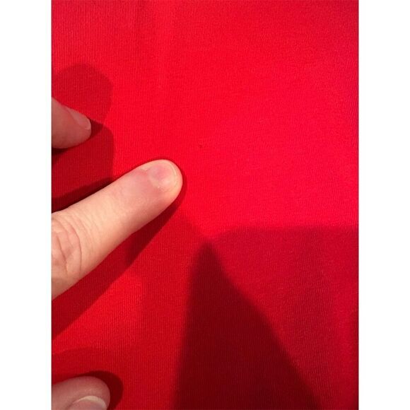 Armani Exchange Men's V-Neck T-Shirt Red Size L Standard Short Sleeve Slim Fit - Picture 8 of 10